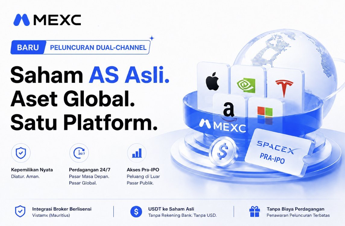 MEXC Hadirkan Saham AS dan Aset Global dalam Satu Platform