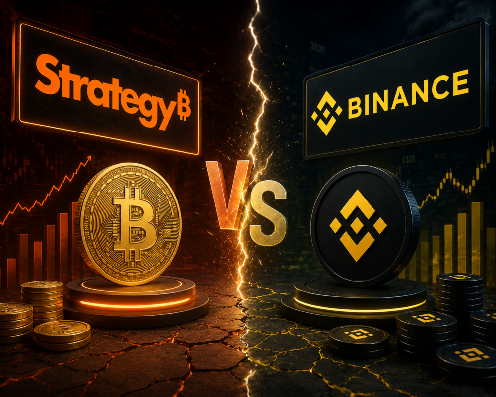 Binance vs Strategy, Mana yang Lebih Rugi Saat Bitcoin Down?