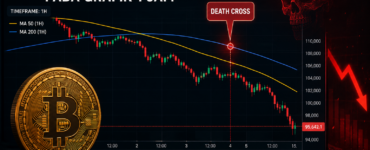 Death Cross Terbentuk di Bitcoin pada Grafik 1 Jam